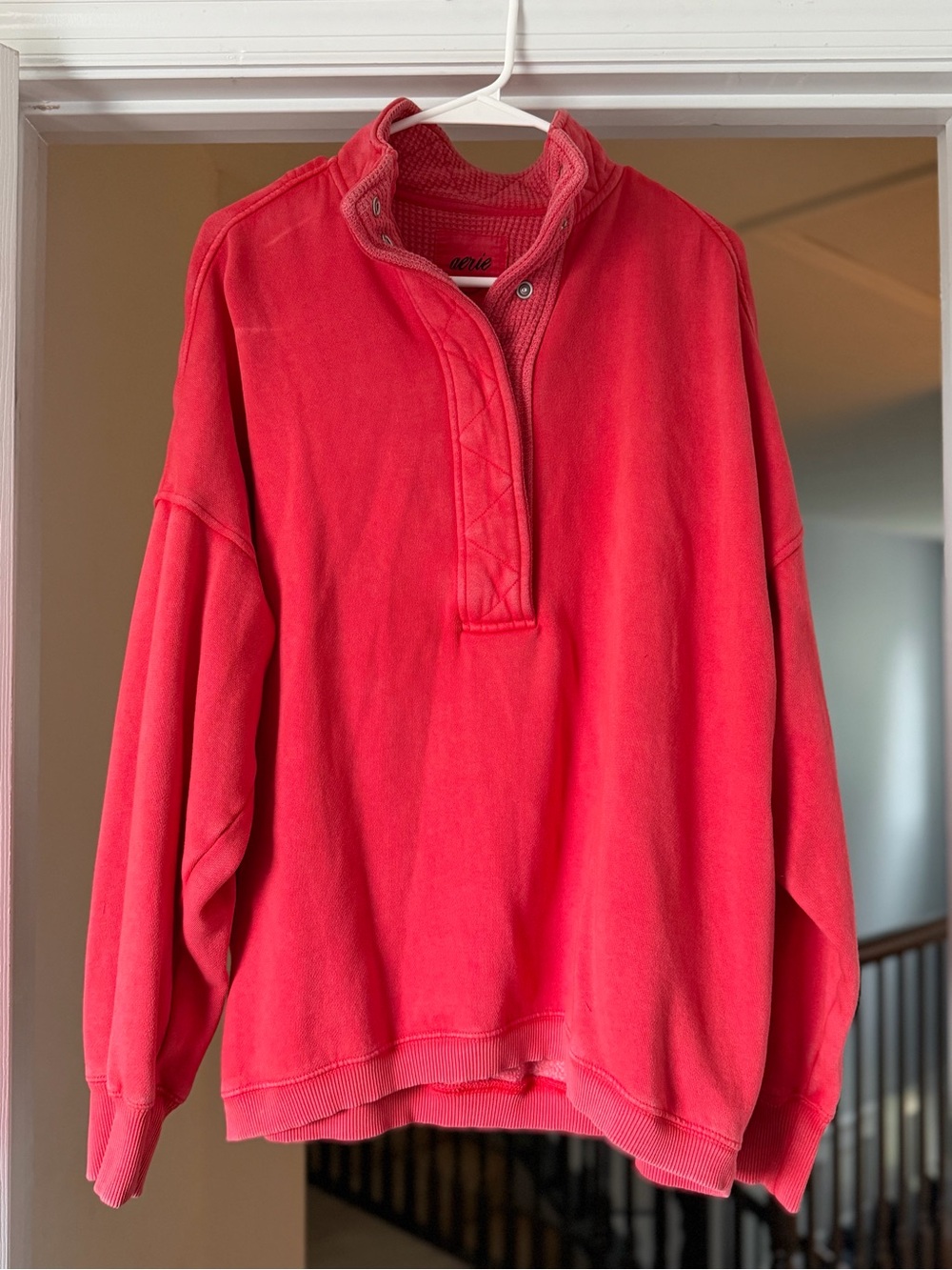 Aerie Oversized Quarter Snap Sweatshirt in size L